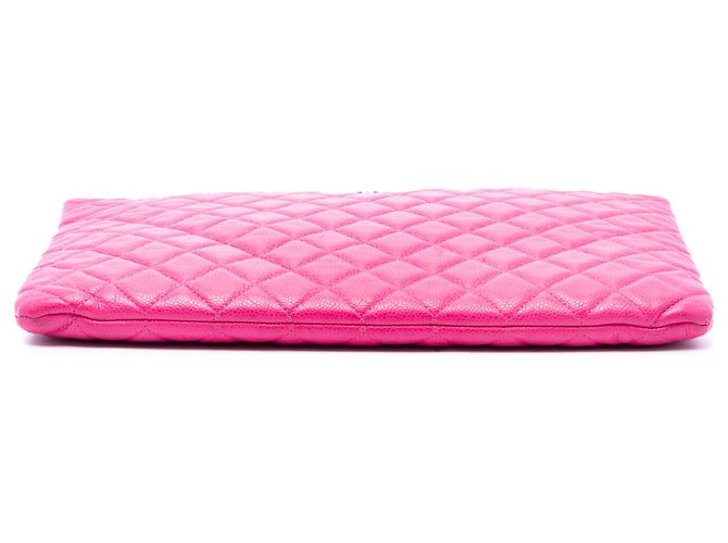 Chanel Pink Large Quilted Caviar O Case Clutch - Ansicht 3