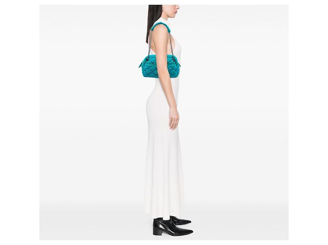 Bolsa de Ombro Chanel Blue Quilted Nylon Bubble - vista 6