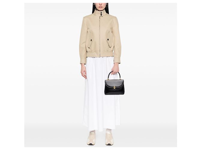 mala Gucci com pega superior em pele de vitelo preta - vista 6