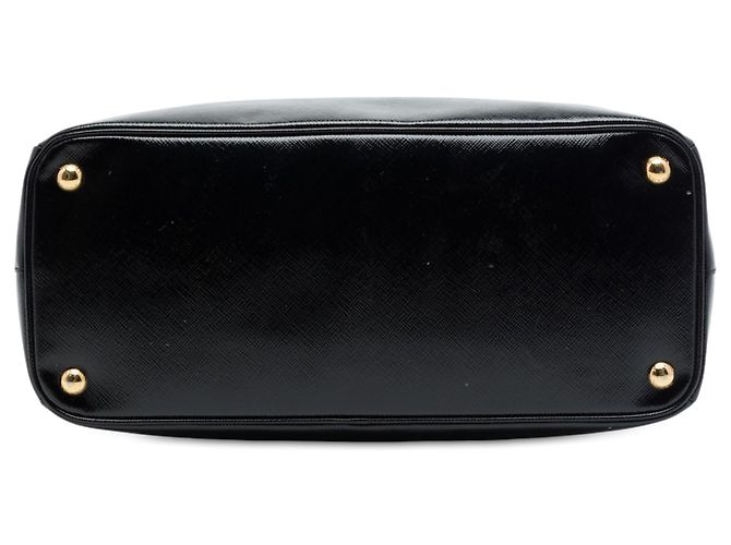 Sac Prada Black Medium Saffiano Vernice Parabole Tote - vue 3