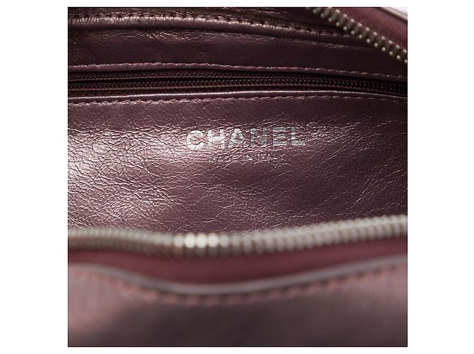 Chanel Reissue 2.55 Camera Bag aus metallischem, gestepptem rosa gealtertem Kalbsleder Medium - Ansicht 5