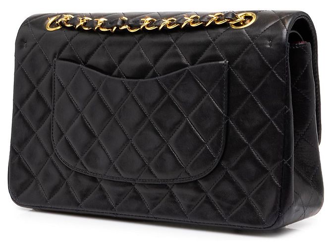 Chanel Black Medium Classic Lambskin Double Flap - vista 2