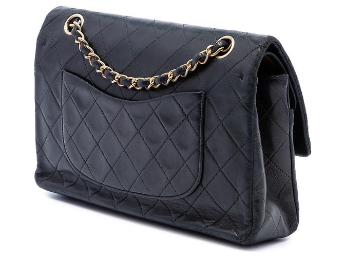 Chanel Black Medium Classic Lambskin Double Flap - view 2