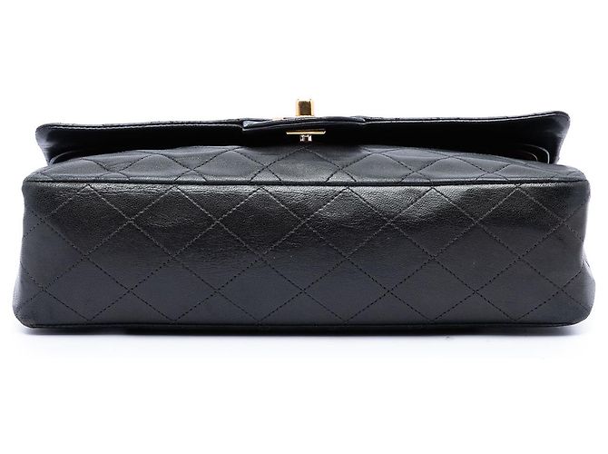 Chanel Black Medium Classic Lambskin Double Flap - view 3