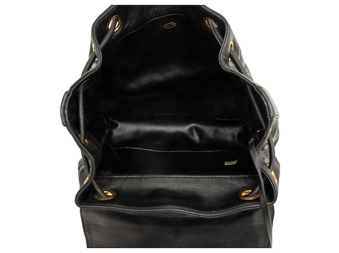 Chanel Large CC gesteppter Lammleder Rucksack schwarz mit Kordelzug - Ansicht 4