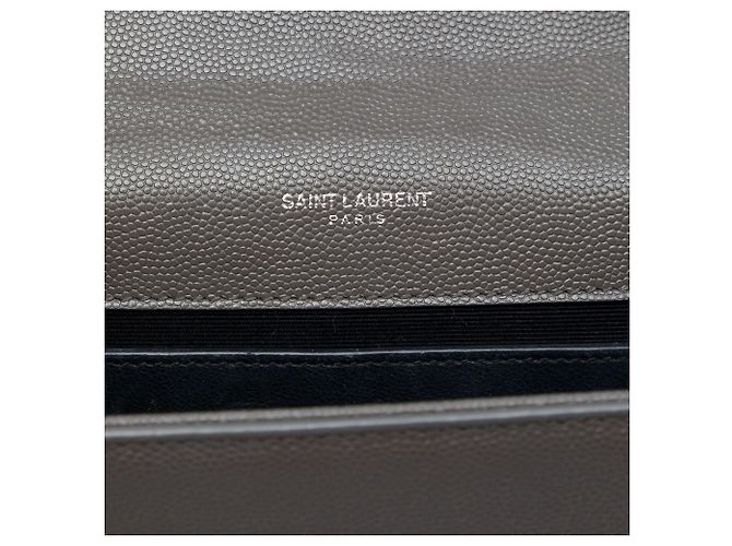 Autre Marque Saint Laurent Gray Small Grain de Poudre Monogram Kate Tassel Crossbody - Ansicht 5