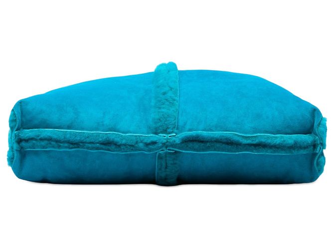 Tote reversibile Bolster in suede blu e shearling Bottega Veneta - vista 3