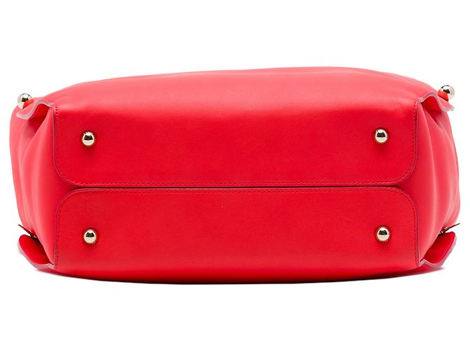Borsa Tote Diorbar Dior in pelle di vitello liscia rossa Medium - vista 3