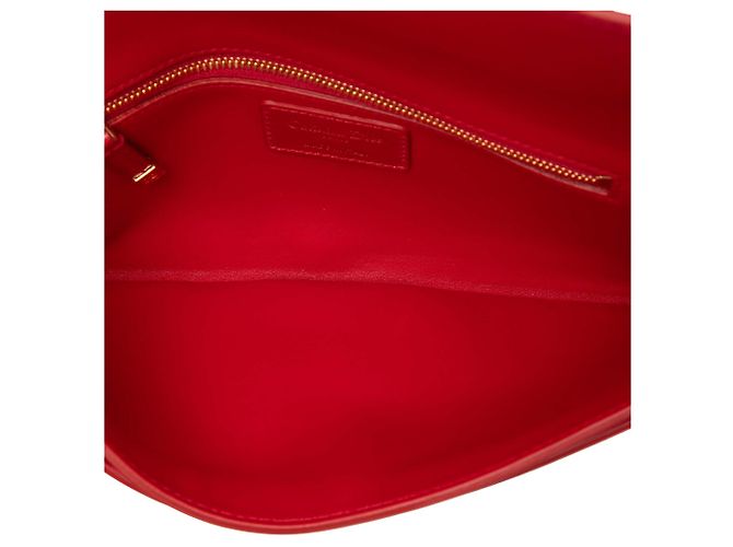 Dior Montaigne 30 Clutch aus rotem Leder mit Kette - Ansicht 4