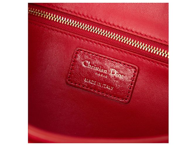 Dior Montaigne 30 Clutch aus rotem Leder mit Kette - Ansicht 5
