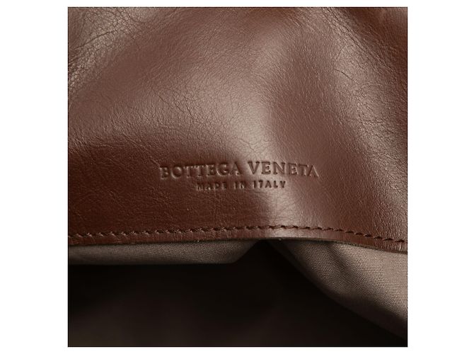 Tote Bottega Veneta in Nappa Intrecciato Bicolore Marrone - vista 5