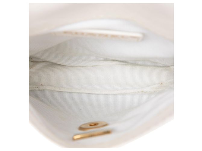 Chanel White Mini Aged Calfskin City School Flap - vista 4