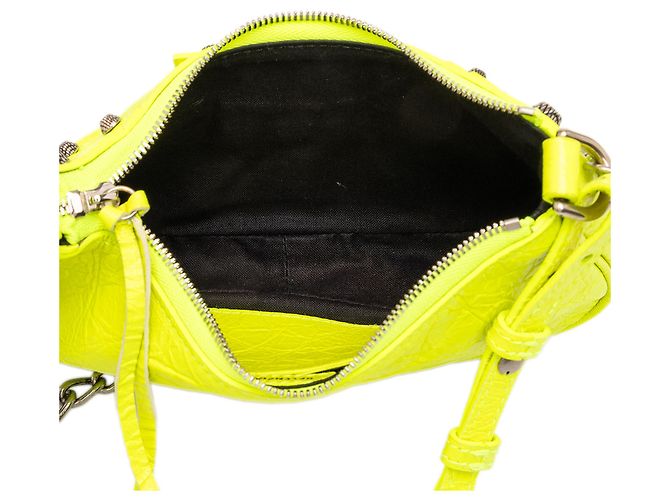 Balenciaga Yellow Mini Lambskin Motocross Le Cagole - vista 4