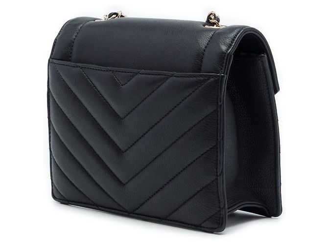 Chanel Black Small Chevron Calfskin Envelope Flap - vista 2