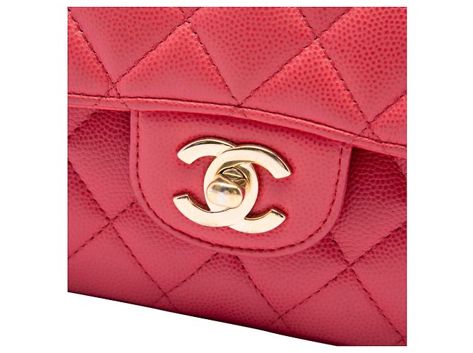 Chanel Pink Medium Classic Caviar Double Flap - vue 5