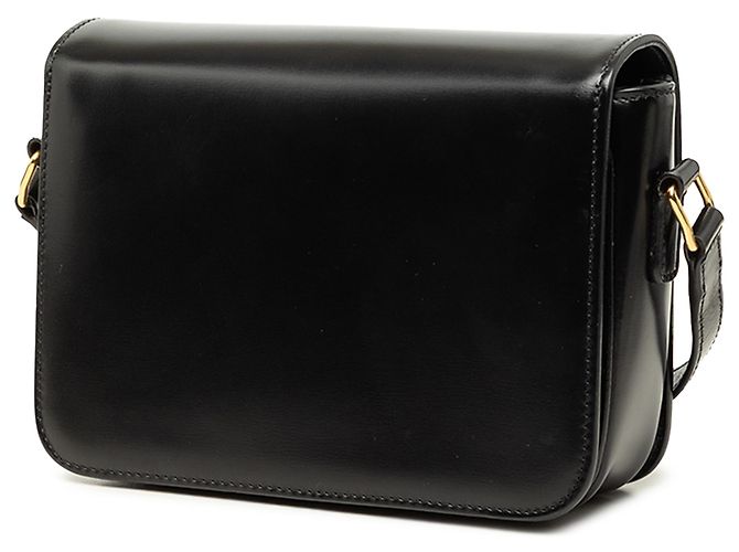 Céline Celine Black Teen Shiny Calfskin Triomphe Crossbody - vista 2
