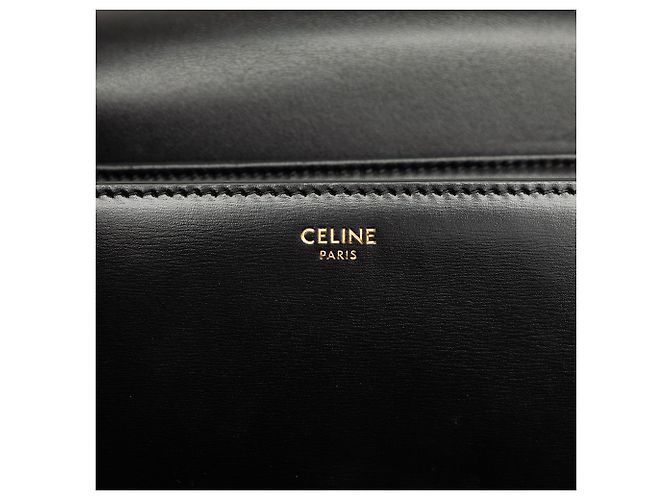 Céline Celine Black Teen Shiny Calfskin Triomphe Crossbody - vista 5