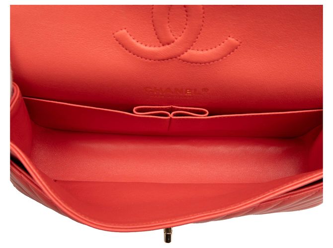Chanel Pink Medium Classic Chevron Lambskin Double Flap - vue 4