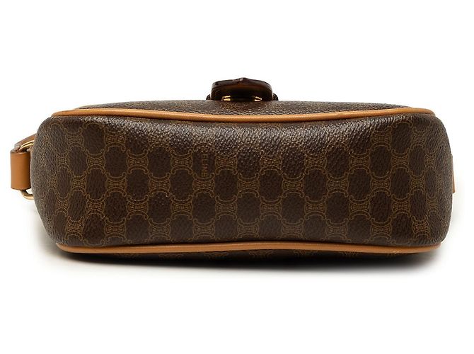 Céline Borsa a tracolla Celine Brown Macadam Coated Canvas - vista 3