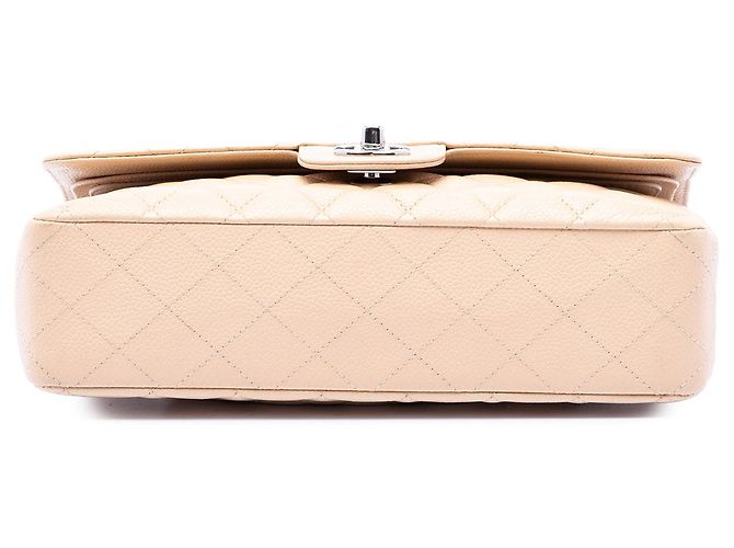 Chanel Beige Medium Classic Caviar Double Flap - vista 3