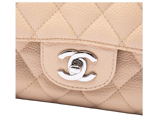 Chanel Beige Medium Classic Caviar Double Flap - vista 5