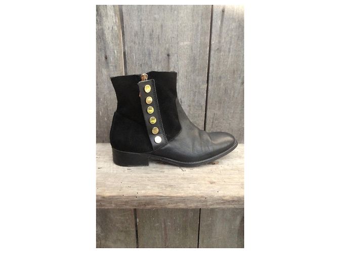 Zadig & Voltaire Arcade Black Leather and Suede Ankle Boots - view 11