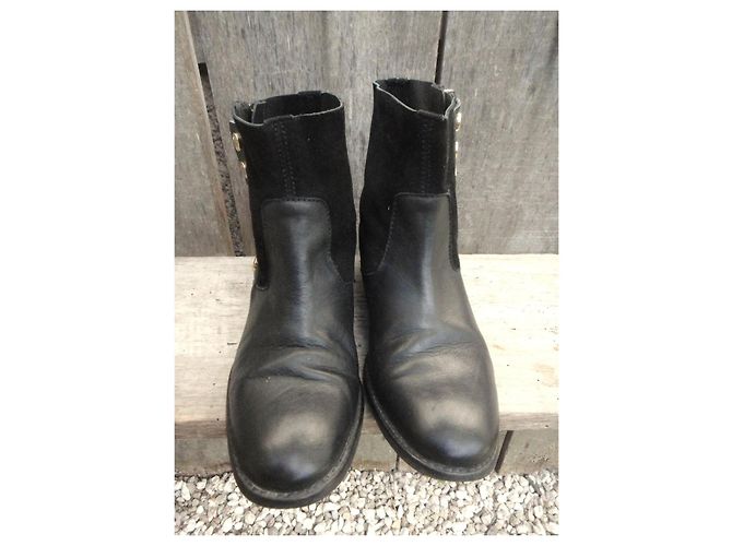 Zadig & Voltaire Arcade Black Leather and Suede Ankle Boots - view 4