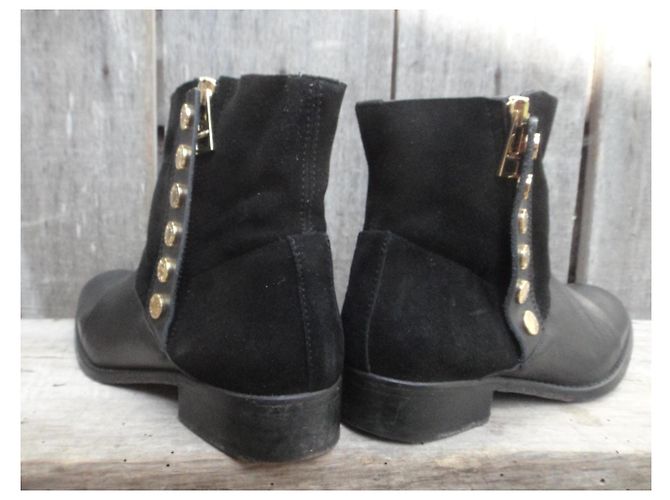 Zadig & Voltaire Arcade Black Leather and Suede Ankle Boots - view 5