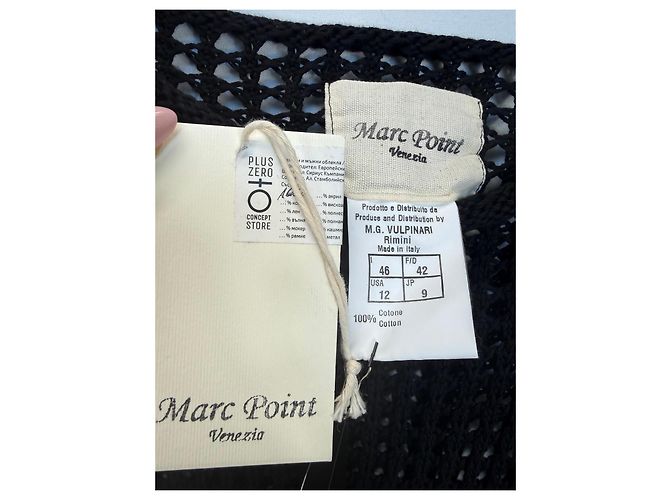 Autre Marque Marc Point Venezia Top de punto de algodón negro - vista 2