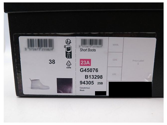 NEW CHANEL SHORT RAIN BOOTS G45076 CC LOGO 38 BOX - view 14