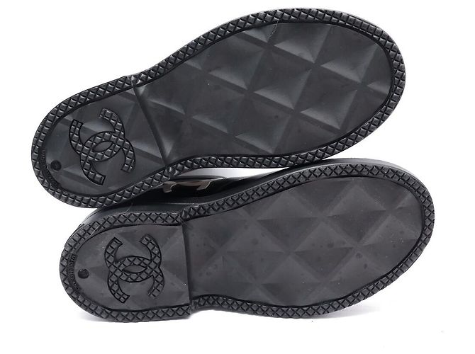 NEW CHANEL SHORT RAIN BOOTS G45076 MULTI LOGO CC 38 - view 7