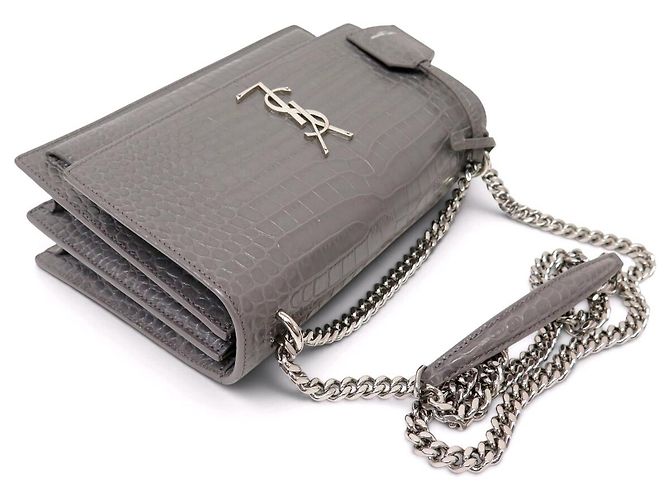 Autre Marque NEUE SAINT LAURENT SUNSET MEDIUM 442906 HANDTASCHE AUS KROKO-LEDER BAG - Ansicht 4