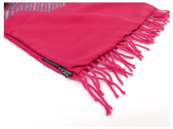 Hermès SCARPA HERMES ARMISTICE IN CASHMERE LANA SETA ROSA BLU 30X120 CM SCARF - vista 5