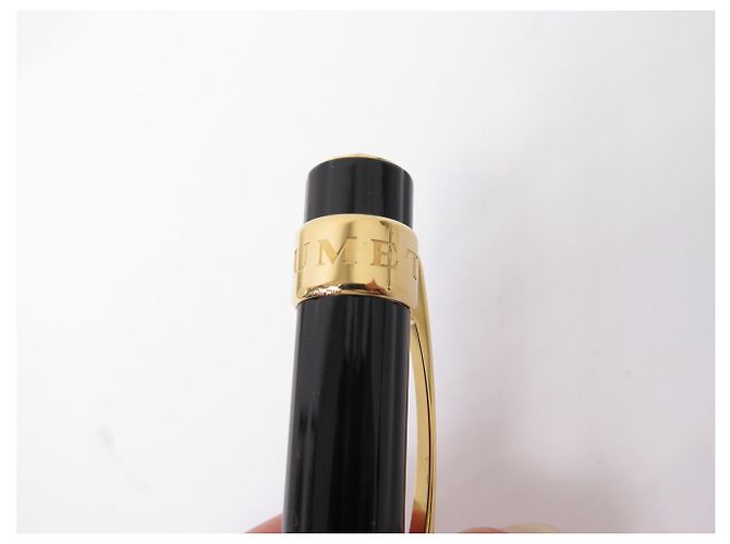 CHAUMET KUGELSCHREIBER SCHWARZER LACK CABOCHON UND GOLDFARBENES METALL ROLLERBALL BALLPOINT PEN - Ansicht 6