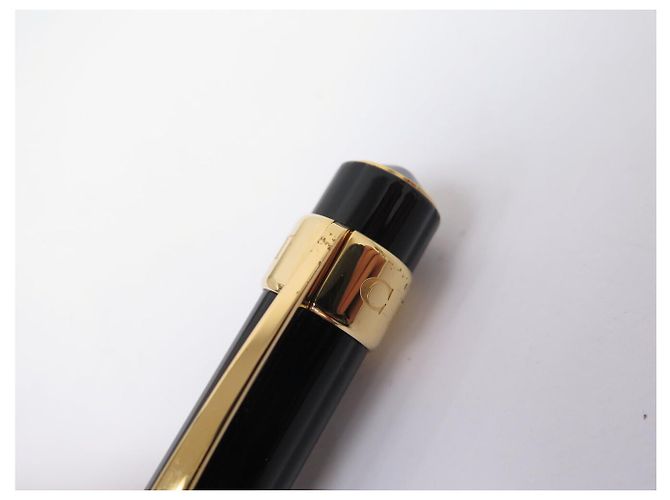 CHAUMET KUGELSCHREIBER SCHWARZER LACK CABOCHON UND GOLDFARBENES METALL ROLLERBALL BALLPOINT PEN - Ansicht 8