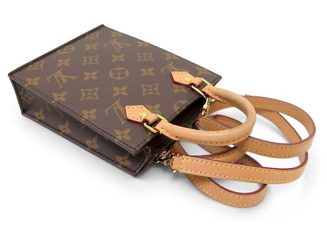CABAS A MANO LOUIS VUITTON PETIT SAC PLAT MONOGRAM M81295 BANDOULIERE BAG - vista 4