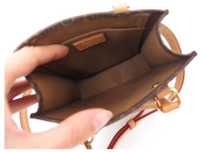 CABAS A MANO LOUIS VUITTON PETIT SAC PLAT MONOGRAM M81295 BANDOULIERE BAG - vista 8