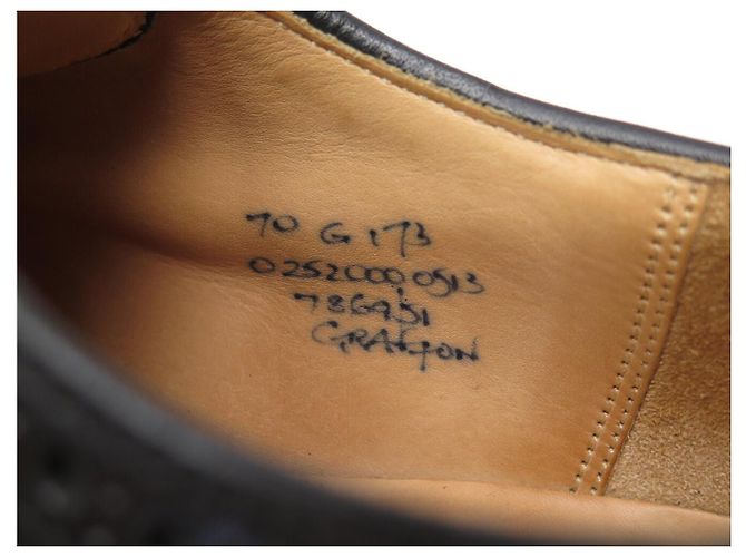 SCARPE CHURCH'S GRAFTON DERBY 7G 41 TRIPLES SEMELLES PELLE NERA - vista 11