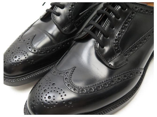 SCARPE CHURCH'S GRAFTON DERBY 7G 41 TRIPLES SEMELLES PELLE NERA - vista 13