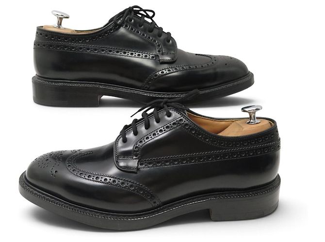 SCARPE CHURCH'S GRAFTON DERBY 7G 41 TRIPLES SEMELLES PELLE NERA - vista 3