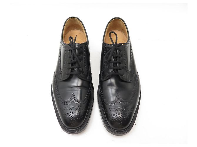 SCARPE CHURCH'S GRAFTON DERBY 7G 41 TRIPLES SEMELLES PELLE NERA - vista 9