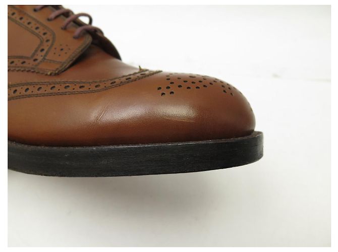 SCARPE JM WESTON DERBY TRIPLES SEMELLES 589 8C 41.5 42 IN PELLE MARRONE - vista 12