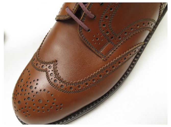 SCARPE JM WESTON DERBY TRIPLES SEMELLES 589 8C 41.5 42 IN PELLE MARRONE - vista 13