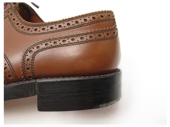SCARPE JM WESTON DERBY TRIPLES SEMELLES 589 8C 41.5 42 IN PELLE MARRONE - vista 15