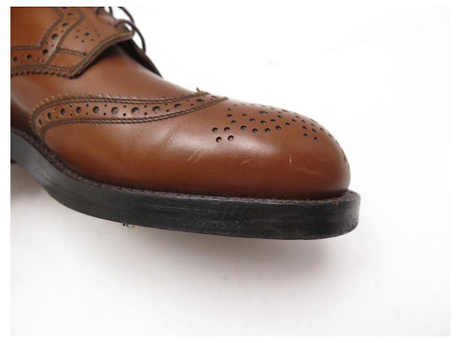 SCARPE JM WESTON DERBY TRIPLES SEMELLES 589 8C 41.5 42 IN PELLE MARRONE - vista 17