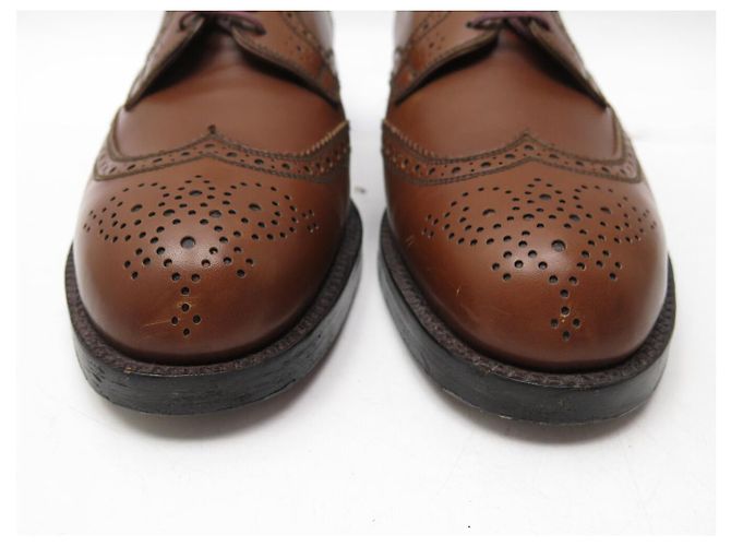 SCARPE JM WESTON DERBY TRIPLES SEMELLES 589 8C 41.5 42 IN PELLE MARRONE - vista 4