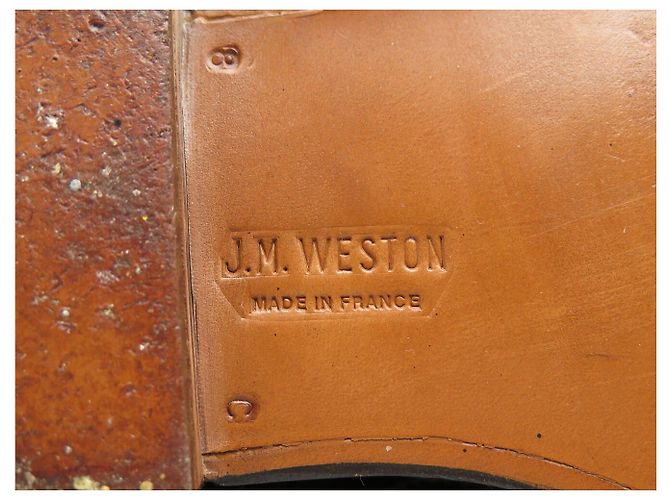 SCARPE JM WESTON DERBY TRIPLES SEMELLES 589 8C 41.5 42 IN PELLE MARRONE - vista 7