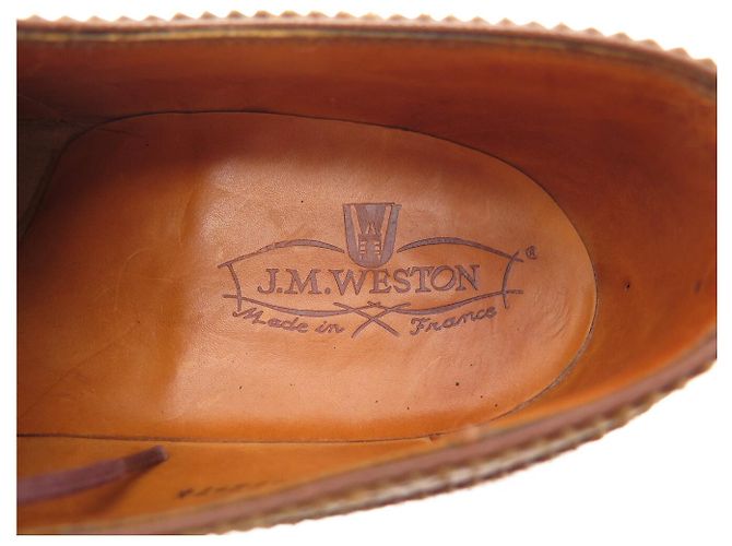 SCARPE JM WESTON DERBY TRIPLES SEMELLES 589 8C 41.5 42 IN PELLE MARRONE - vista 9