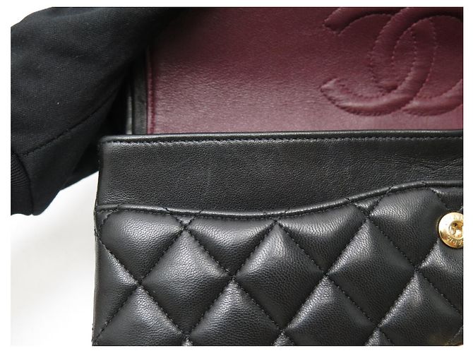CHANEL CLASSIQUE 11.12 TIMELESS MEDIUM HANDTASCHE SCHWARZES LEDER SCHULTERGURT - Ansicht 15