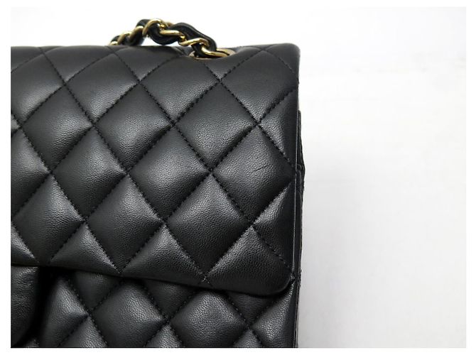 CHANEL CLASSIQUE 11.12 TIMELESS MEDIUM HANDTASCHE SCHWARZES LEDER SCHULTERGURT - Ansicht 17
